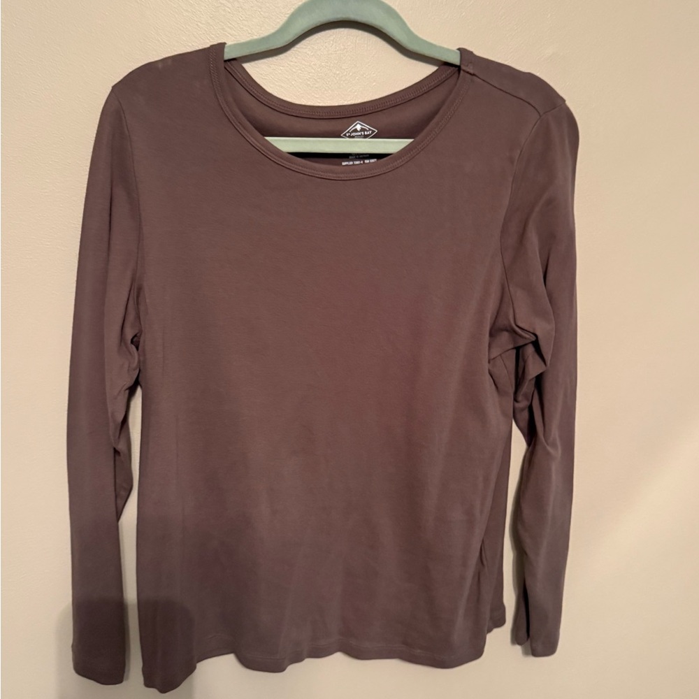 St. John's Bay Chocolate Long Sleeve Tee